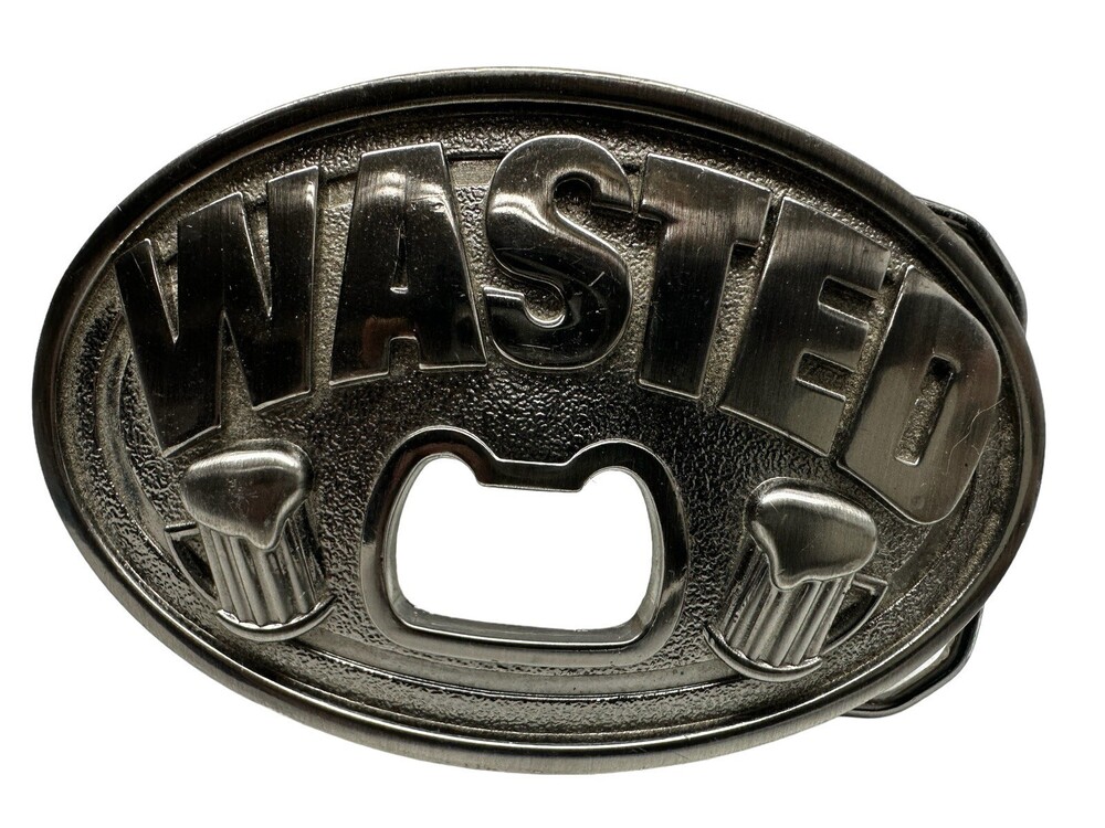 Vintage 90's Kalan Wasted Beer Bottle Opener Belt Buckle